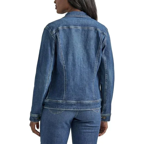 Women’s Legendary Rider Denim Jacket Long Sleeves With Front Pockets Standout - Picture 2 of 4